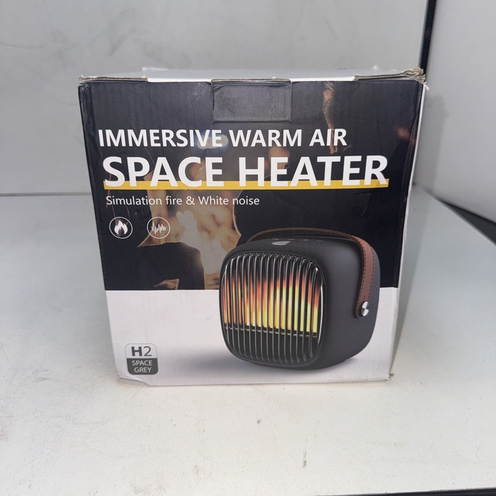 COUNTRY-GLOW Immersive Warm Air 800W SPACE HEATER‎ Simulated Fire & White Noise